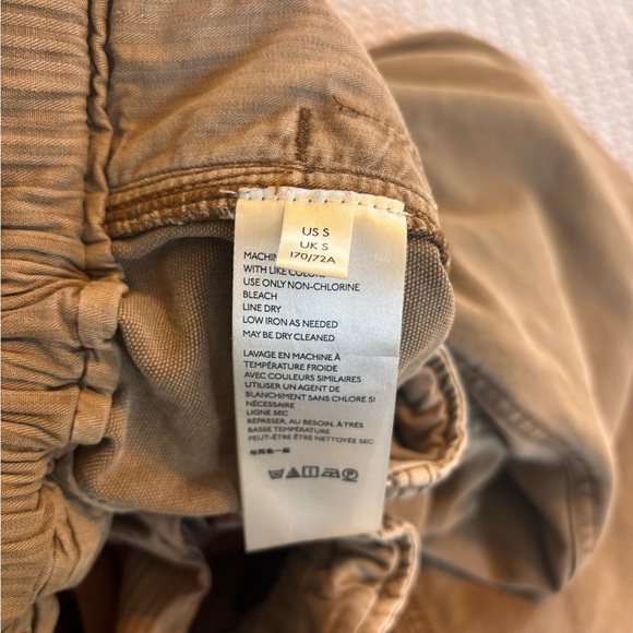 Free the people button fly ankle pleated pants/Brown high-waisted /drawstring /S - Picture 12 of 16